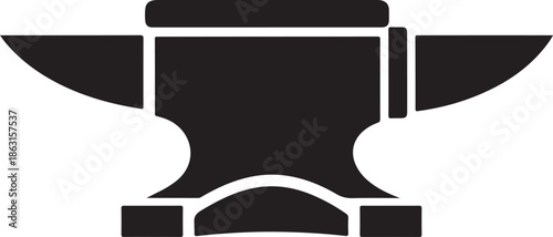 Blacksmiths Anvil Icon Isolated on Transparent Background for Design