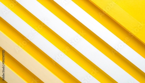 Abstract geometric background with vivid yellow and pure white diagonal stripes creating a dynamic modern design pattern textured wallpaper or banner backdrop