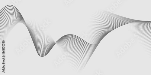 Abstract vector background with black wavy lines. EPS10
