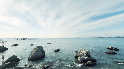 相模湾　葉山灯台周辺の海景