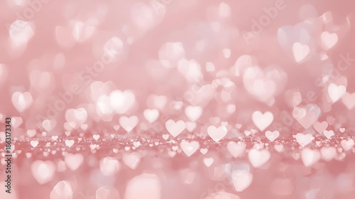 Romantic macro heart bokeh background with space for overlay text.