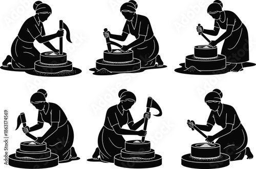 Buddha yoga meditation silhouette woman lotus pose vector illustration for peace and relaxation