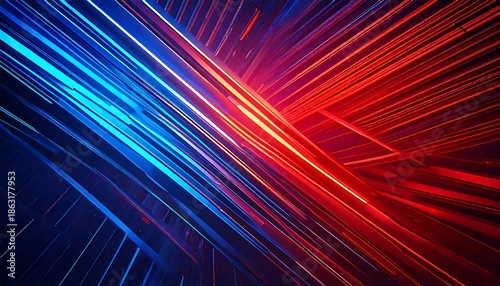 Abstract colorful background featuring glowing rainbow lines and bright energy waves on a black texture for a modern art wallpaper design