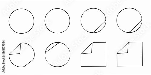 Simple geometric shapes arranged in rows circles squares and triangles