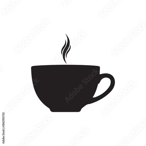 Coffee silhouette icon vector illustration
