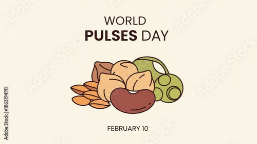 Pulses Illustration for World Pulses Day on February 10