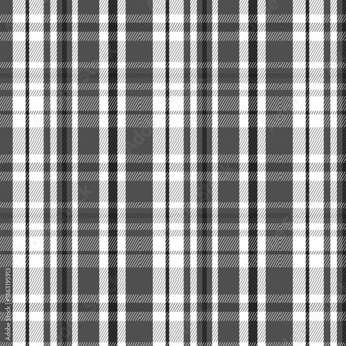 Gray and White Plaid Seamless Pattern Tileable Fabric Background