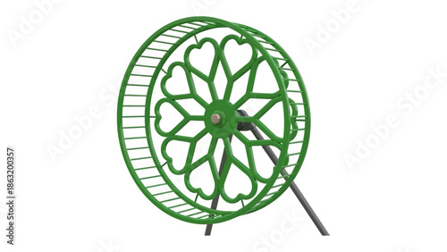 Heart-Shaped Wheel for Exercise: a vibrant green exercise wheel, shaped with hearts.