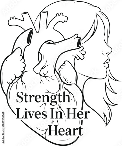 Strength lives in her heart