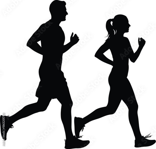 Couple running together