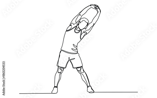 Tennis player preparing to serve with racket