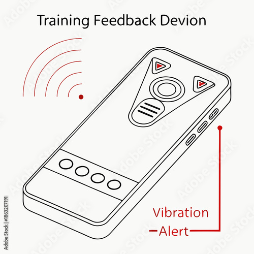 Training Feedback Device with Vibration Alert System Icon