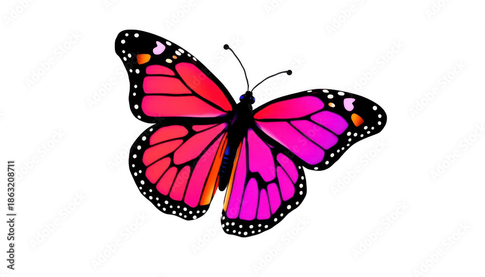 Obraz premium Vibrant pink butterfly