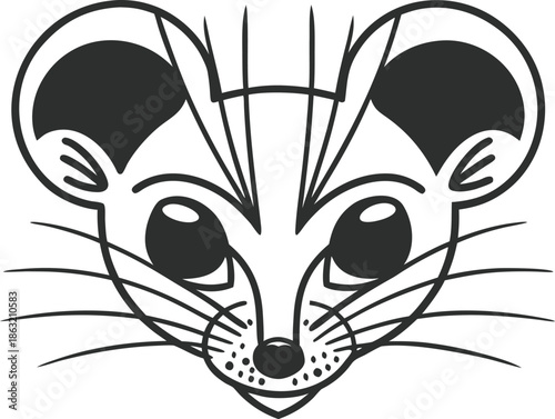 mouse icon silhouette vector illustration
