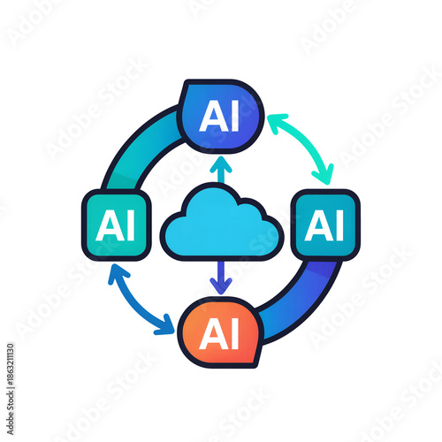 AI Data Cloud Flow Cycle Diagram