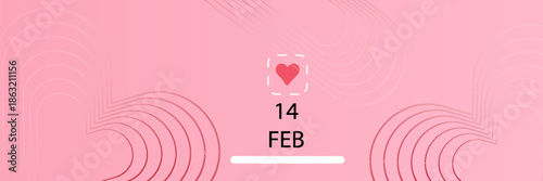 Vector of Valentine's Day Sale Banner Template with Floating Hearts,Hot Air Balloons,Love Coupons,Pink Clouds and Romantic Design Elements for Limited-Time Festive Promotions and Holiday Marketing