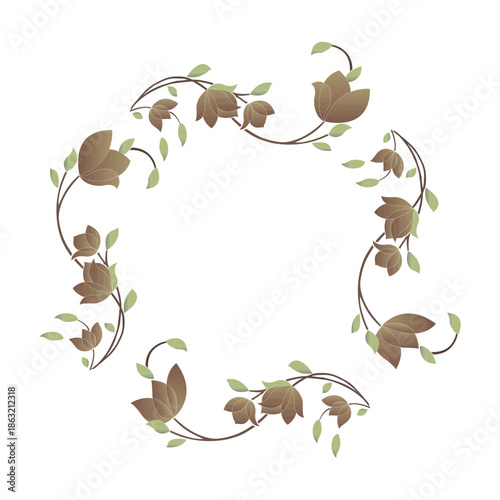 Creeper , Liana or vine winding branche vector. Jungle tropical climbing plant, Free Victor-4.