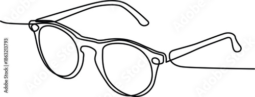 Stylish eyeglasses with slim frame Vector