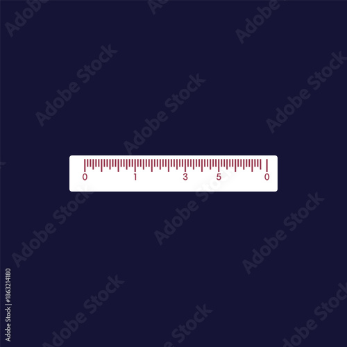 ruler on dark background