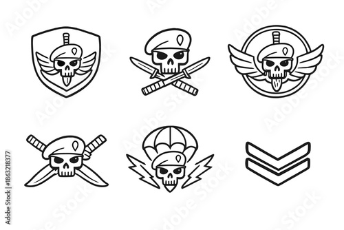 Military Skull Emblems Collection