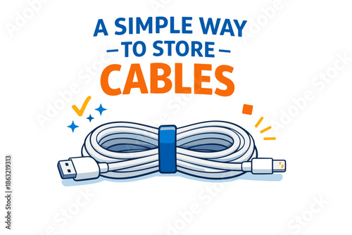 Efficient cable storage solution for tidy organization