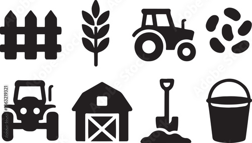 Coffee, Books and Stationery Silhouette Icon Set