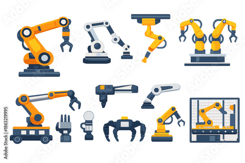 Robotic Arms and Industrial Automation Scene