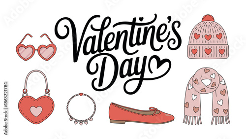 Valentine's Day Theme: A captivating illustration featuring Valentine's Day elements that evokes warmth and love, perfect for conveying romantic sentiments and visual storytelling.