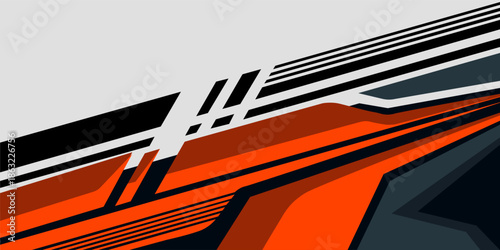 Abstract sporty background with exclusive colors. Abstract racing graphic design, vector design for vehicle wrap, t-shirt, jersey, gamer, esport, racing car, rally, and adventure ready to print.
