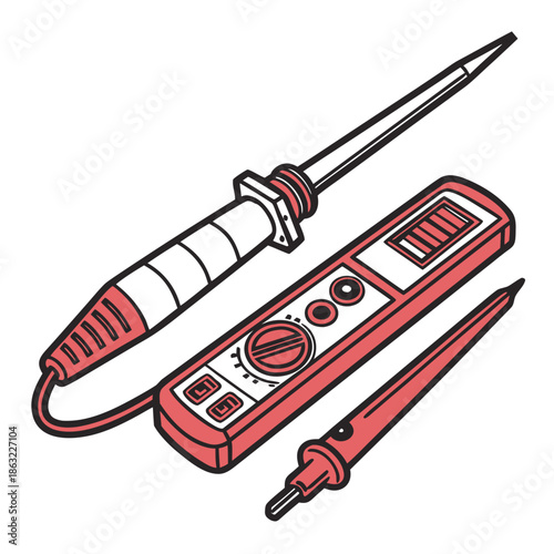 Voltage Tester Power Maintenance Equipment Illustration