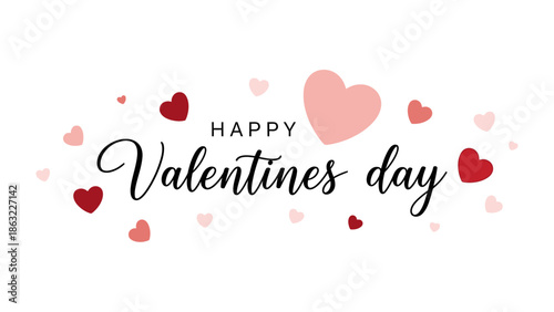 Valentine's Day Greeting: An elegant Valentine's Day greeting, featuring a romantic design with hearts and typography, perfect for expressing love and affection.
