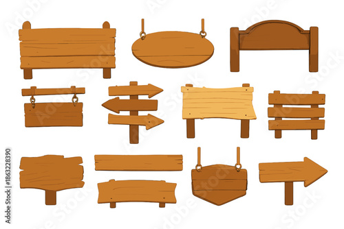 Collection of Wooden Signs and Signposts