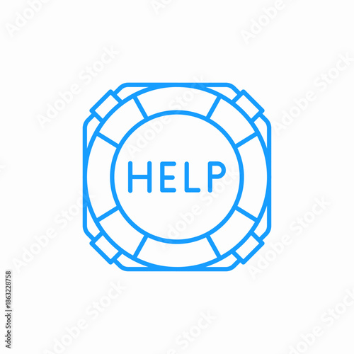 help lifebuoy support icon sign vector