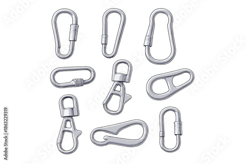 Collection of Climbing Carabiners and Hardware
