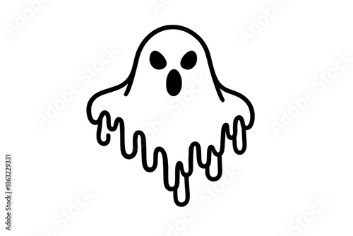 Spooky Ghost with Glowing Aura