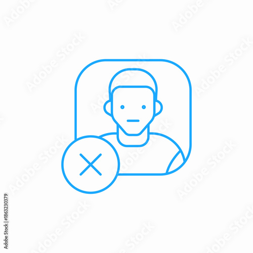 remove user profile icon sign vector