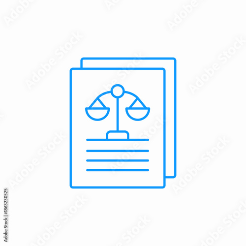 scales legal documents icon sign vector