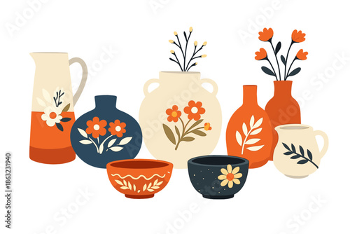 Abstract Floral Ceramic Collection