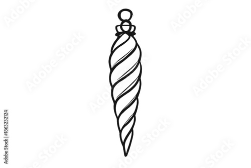 Twisted Icicle Christmas Ornament