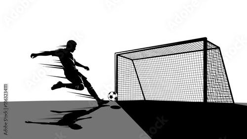 Black vector illustration of a tennis player, a man with a sword, and a boy with a ball featuring athletic silhouettes of people in action through art and sport