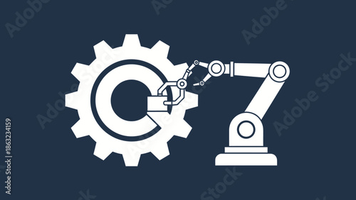 vector illustration of a gear