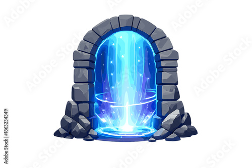 Glowing Magic Portal Archway