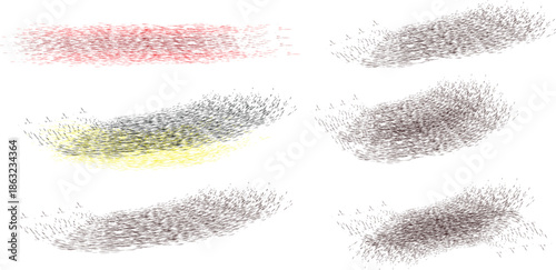 Dark background with abstract splashes of red, yellow, and purple create a striking visual.