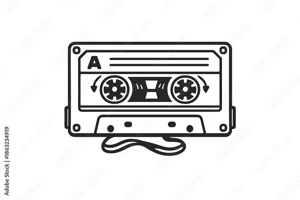 Fototapeta premium Retro Cassette Tape Icon
