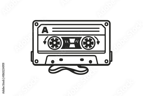 Retro Cassette Tape Icon