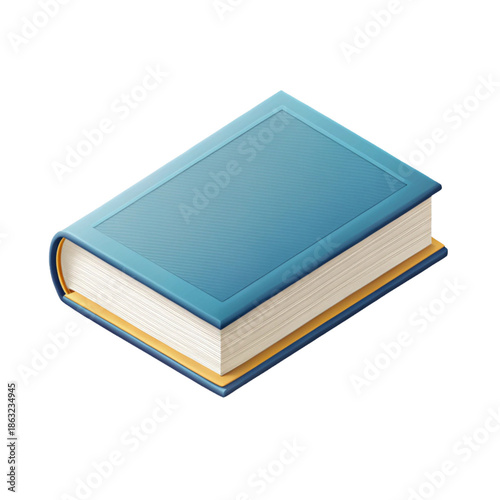 Blue Hardcover Book Illustration