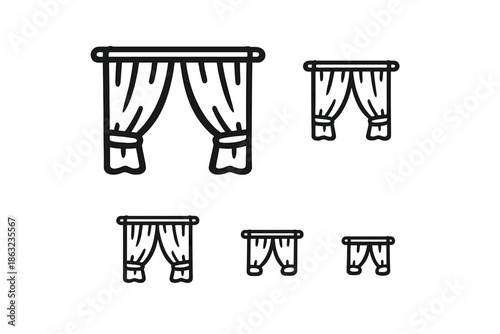 Curtain Icon Set