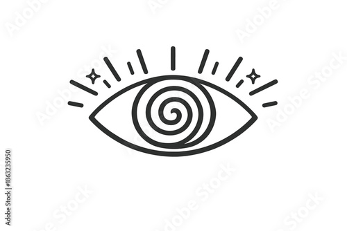 Hypnotic Eye Symbol with Stars