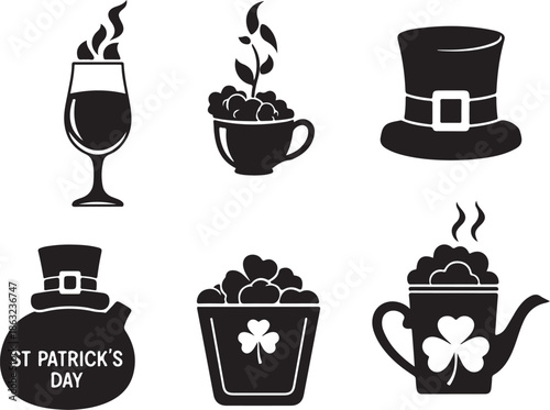 Wallpaper Mural Saint Patrick's Day Icons Vector Art & Graphics Torontodigital.ca