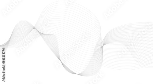 Abstract wave element for design. Digital frequency track equalizer. Stylized line art background. Vector illustration. Wave with lines created using blend tool.